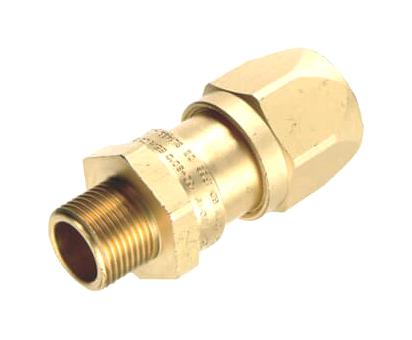 ABB - Kopex HAMM0404G1 Conduit Connector Size 20mm Straight Brass Metallic IP66