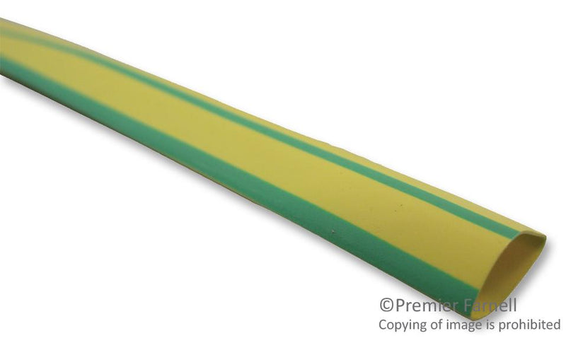 PRO Power 15098 Heat Shrink Tubing Flame Retardant 2:1 1.499 " 38.1 mm Green Yellow 16.4 ft 5 m