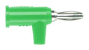 Pomona 1825-5 Banana Plug w/ Safety Collar 15A Solderless Set Screw Green