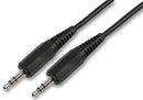 PRO SIGNAL JR8013/7M Audio / Video Cable Assembly, 3.5mm Stereo Jack Plug, 3.5mm Stereo Jack Plug, 22 ft, 7 m, Black