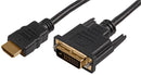 PRO SIGNAL PSG02576 HDMI Male to DVI-D Male Lead, 5m Black