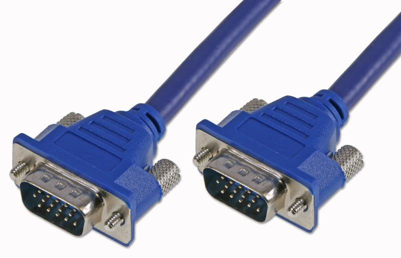 CLEVER LITTLE BOX LPVGA-M/M-5.0M-FP 15 Pin VGA (D Sub) Fully Populated Male to Male Lead, 5m Blue