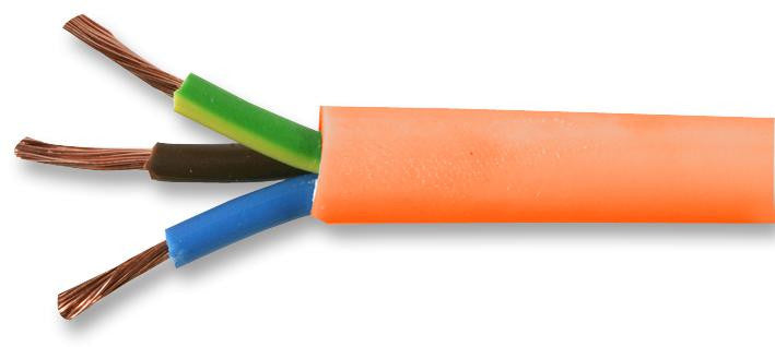 PRO POWER 3183Y-2.50MMORN100M Multicore Unscreened Cable, Flexible, Orange, 3 Core, 2.5 mm&sup2;, 328 ft, 100 m