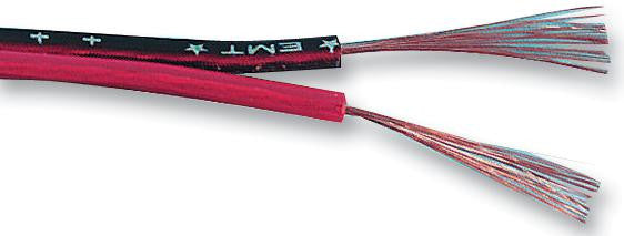 PRO POWER JY-1280-RB Multicore Unscreened Cable, Black, Red, 2 Core, 328 ft, 100 m