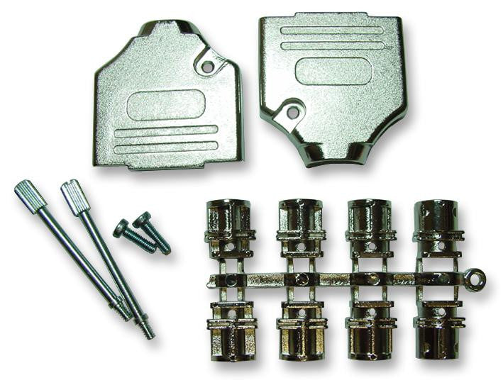 MH CONNECTORS MHDTZK15-RA-HI-K D Sub Backshell, Diecast, Rapid Assembly, DA, 180&deg;, Zinc Body