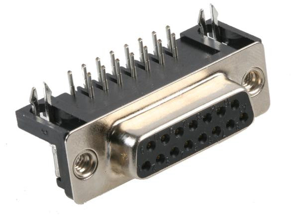 MULTICOMP 5504F1-15S-02-03-F1 D Sub Connector, 15 Contacts, Receptacle, DA, D Sub Formed Pin Series, Metal Body, Solder