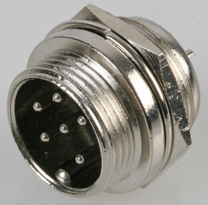 CLIFF ELECTRONIC COMPONENTS FC684206 Circular Connector, Cliffcon Miniature ZC Series, Panel Mount Receptacle, 6 Contacts, Solder Pin