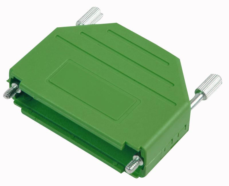 MH CONNECTORS MHDPPK25-G-K D Sub Backshell, Green, MHDPPK Series, DB, 180&deg;, Nylon (Polyamide) Body