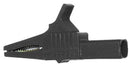 STAUBLI 66.9755-21 4mm Crocodile Clips in Black, 1000V/ 32A Rating