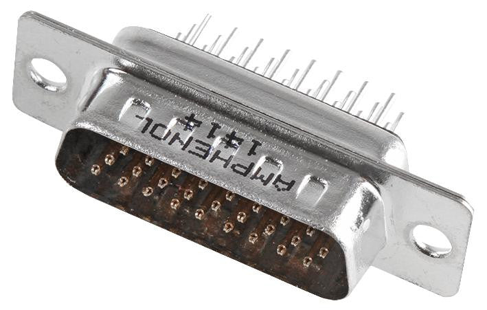 AMPHENOL L777HDA26POL2 D Sub Connector, High Density, 26 Contacts, Plug, DA, HD Series, Steel Body, Through Hole