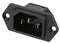 SCHURTER 6100.3200 Power Entry Connector, 6100-3, Plug, 250 V, 10 A, Panel Mount, Quick Connect