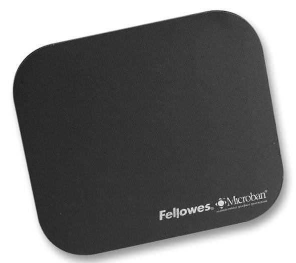 FELLOWES 59339 Microban Antibacterial Mouse Mat Black