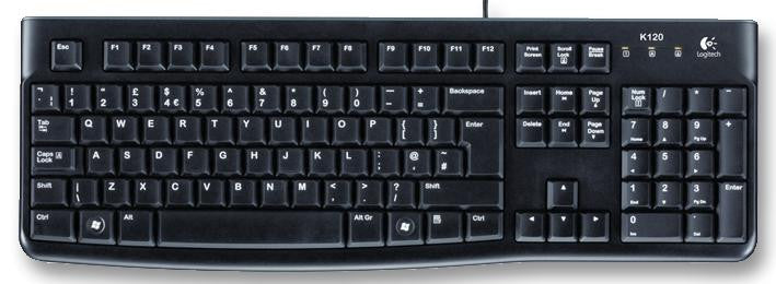 LOGITECH 920-002524 USB Keyboard 120 for Business Black