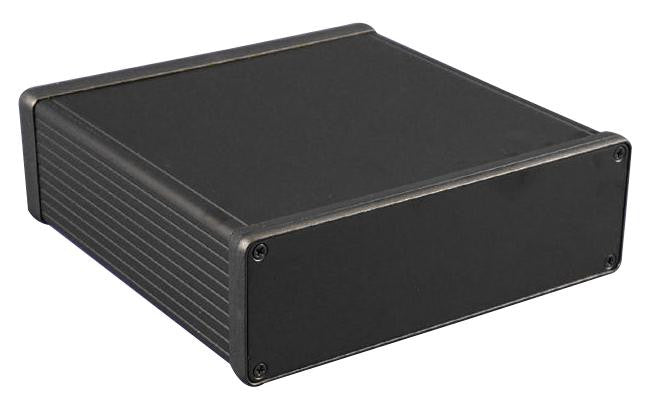 HAMMOND 1455T1601BK IP54 1455 Series Black Extruded Aluminium Instrument Enclosure - 160x165x51.5mm