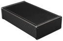 HAMMOND 1455Q2201BK IP54 1455 Series Black Extruded Aluminium Instrument Enclosure - 220x125x51.5mm