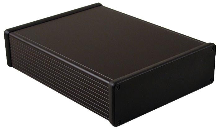 HAMMOND 1455T2202BK IP54 1455 Series Black Extruded Aluminium Instrument Enclosure - 220x165x51.5mm