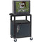 Luxor WT34C2E Tuffy A/V Cabinet Cart with Two Shelves (34x24x18") (Black)