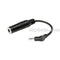 Hosa Technology Stereo Mini Angled Male to Stereo 1/4" Female Headphone Extension Cable - 6"