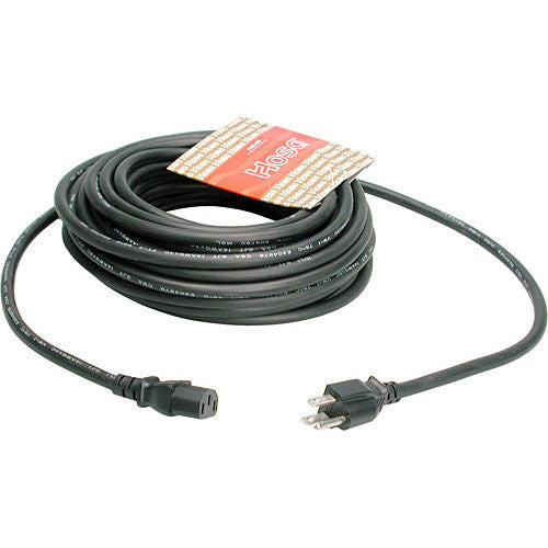 Hosa Technology Black 14 Gauge Electrical Extension Cable with IEC Female Connector - 8'