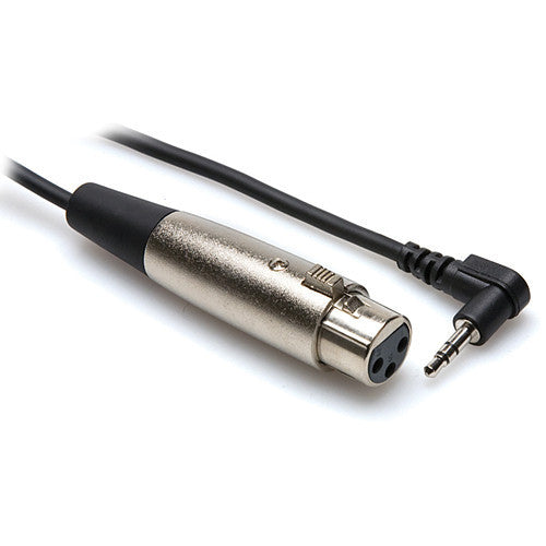 Hosa Technology XLR3F to Right-Angle 3.5mm TRS Mono Microphone Cable-10'