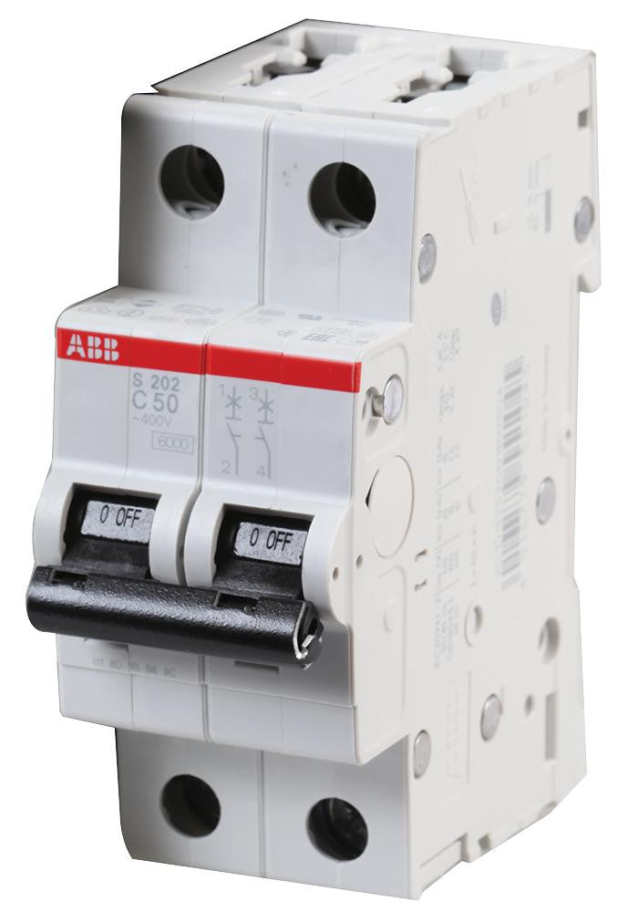 ABB S202-C50 50A DP Type C MCB