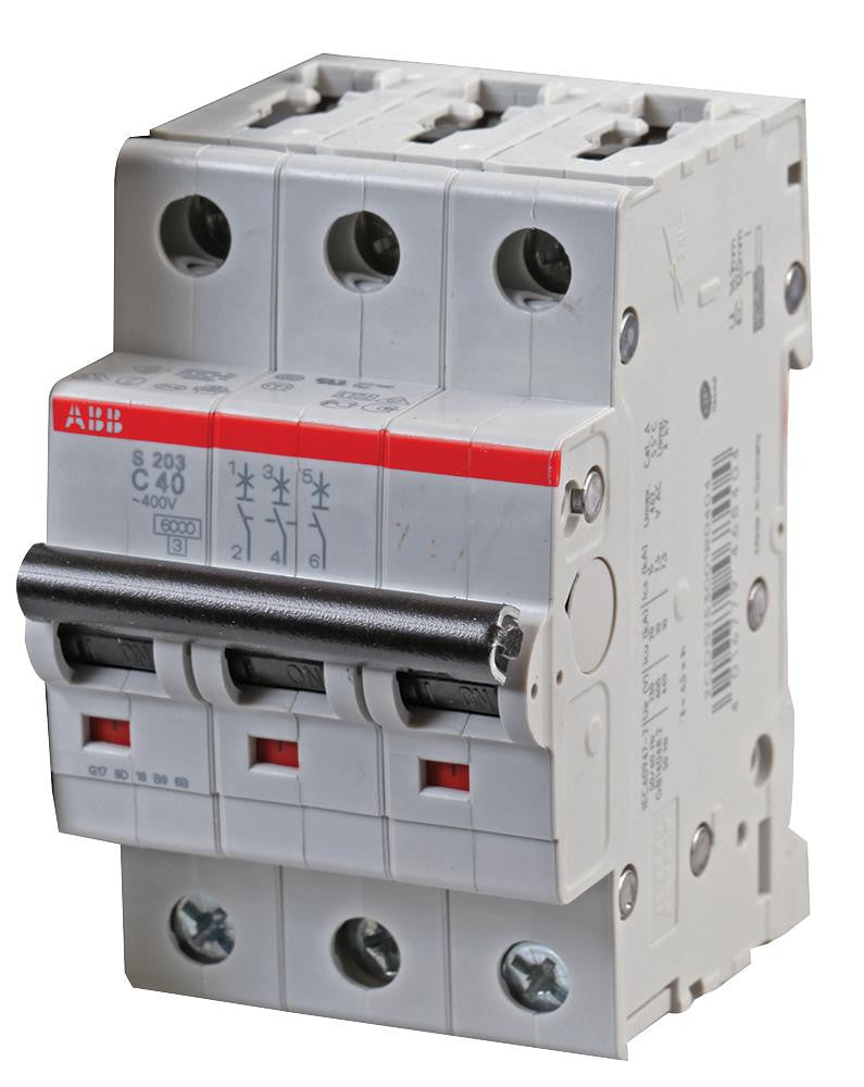 ABB S203-C40 40A TP Type C MCB