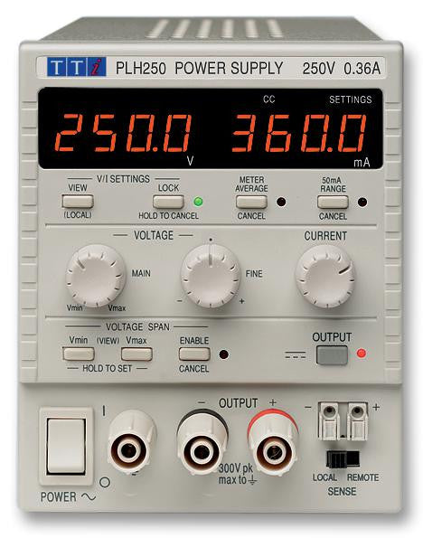 AIM-TTI INSTRUMENTS PLH250P Single Output DC Bench Power Supply with RS-232 USB & LAN Interfaces