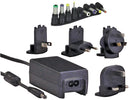 IDEAL POWER 25HK-AB-120A250-CP6 30W, 12V, 2.5A AC-DC Interchangeable Power Supply