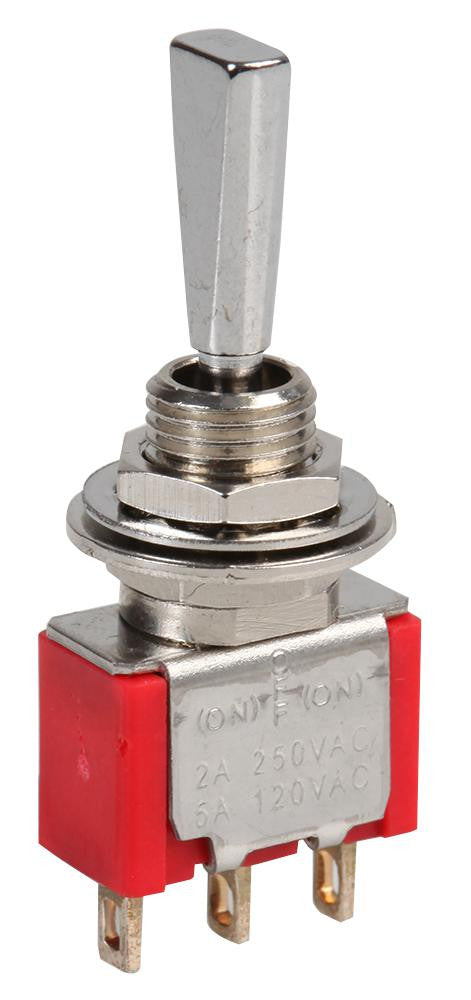 MULTICOMP 1MS4T6B11M1QE Toggle Switch, SPDT, Non Illuminated, (On)-Off-(On), 1MS Series, Panel, 5 A