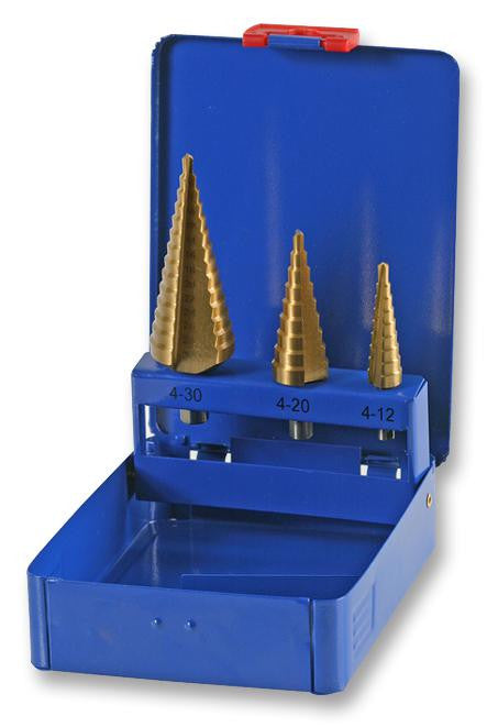 DURATOOL D00303 Step Drill Bit Set 4-30mm 3 Piece