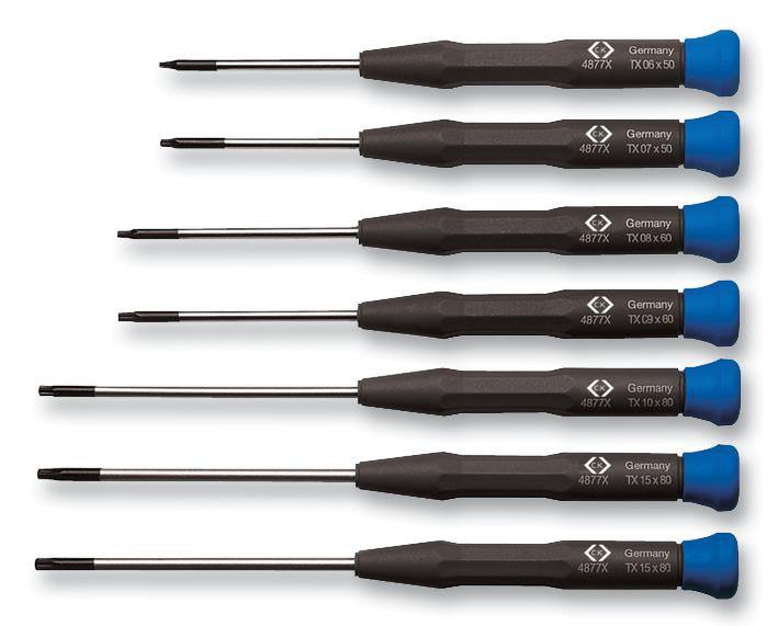 CK TOOLS T4877PX 7 Piece Precision Screwdriver Set with Hollow Rotating Caps