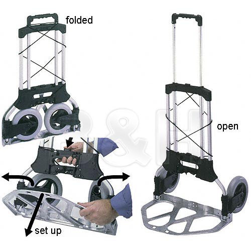 Wesco Superlite Folding Handtruck - Weight Capacity 175lbs (79.5kg)