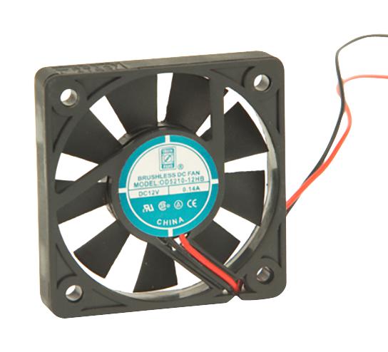 Orion Fans OD5210-12HB DC Axial Fan 12 V Square 52 mm 10 Ball Bearing CFM