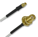 JOHNSON - CINCH CONNECTIVITY 415-0070-006 RF / Coaxial Cable Assembly, MMCX Straight Plug, SMA Bulkhead Socket, RG178, 50 ohm, 6 ", 152.4 mm