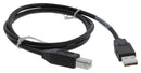 AMP - TE Connectivity 1487595-3 USB Cable Type A Plug to B 830 mm 32.6 " 2.0 Black