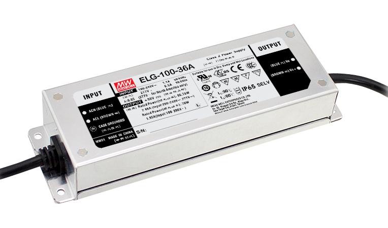 Mean Well ELG-100-24-3Y LED Driver 96 W 24 VDC 4 A Constant Current Voltage 100 V