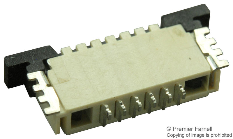 AMP - TE Connectivity 84952-6 84952-6 FFC / FPC Board Connector 1 mm 6 Contacts Receptacle 84952 Surface Mount Bottom