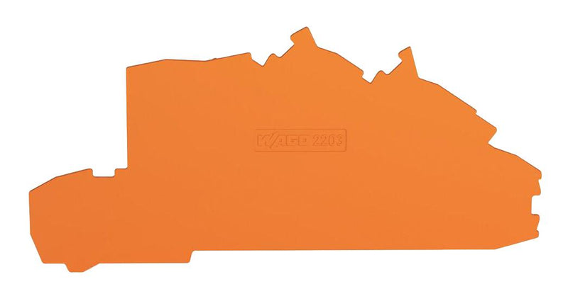 Wago 2203-7692 END &amp; Intermediate Plate Orange 0.8MM