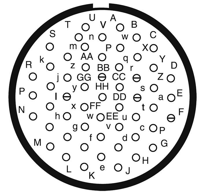 Amphenol Aerospace D38999/26JH55PA-LC D38999/26JH55PA-LC Circular Connector MIL-DTL-38999 Series III Straight Plug 55 Contacts