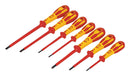 CK Tools T49193D Screwdriver Set VDE Slotted Pozidrive 2.5 mm - 6.5 PZ0 PZ2 Dextro 7 Piece