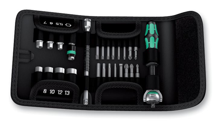 Wera KRAFTFORM KOMPAKT ZYKLOP 1/4" KRAFTFORM Kompakt Zyklop 1/4" 1/4inch 26 Piece Metric Ratchet Set With Pozi Torx and Phillips Bits