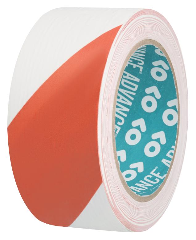 ADVANCE TAPES AT8H RED / WHITE 33M X 50MM Tape, RED/WHT, Safety, Hazard Warning, PVC (Polyvinylchloride), 50 mm, 1.97 ", 33 m, 108.27 ft