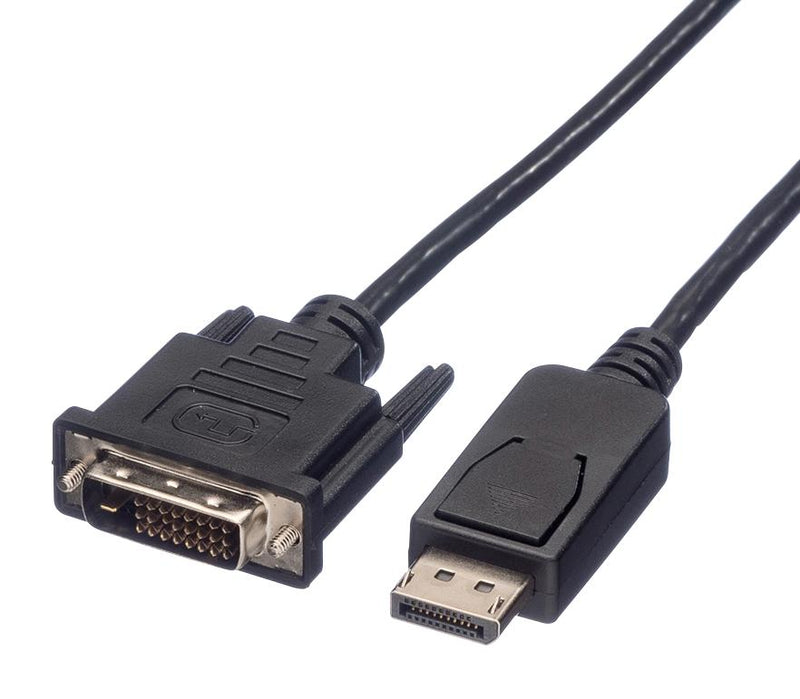 Roline 11.04.5619 Audio / Video Cable Assembly Displayport Plug DVI-D (Dual Link) 4.9 ft 1.5 m Black