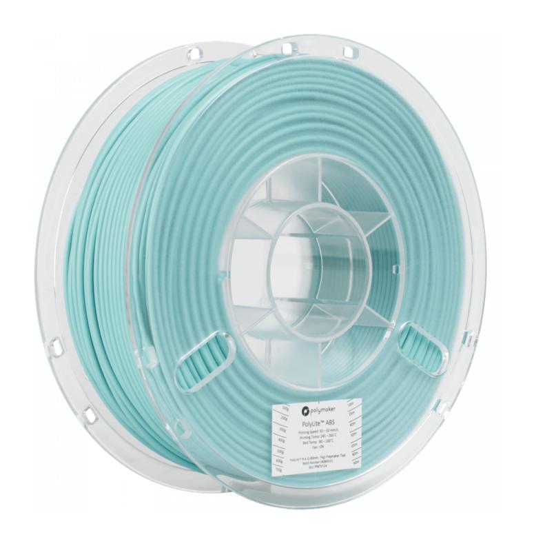 Polymaker 70123 3D Printer Filament Polylite Series 1.75mm Dia Teal ABS 1 kg