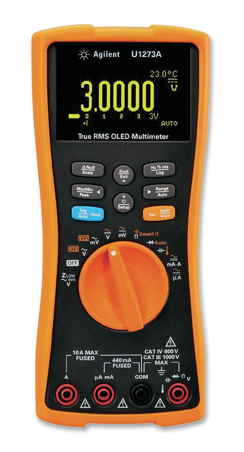 Keysight Technologies U1273A IP54 Digital Multimeter U1270 Series 30000 Count True RMS Auto Manual Range 4.5 Digit