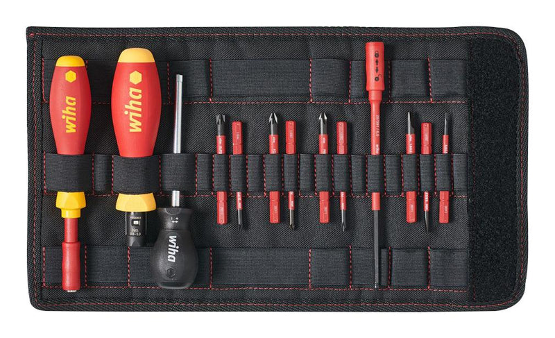 Wiha 40674 Screwdriver Set Torque VDE Adjustable Slotted Phillips Pozidrive Torquevario 13 Piece