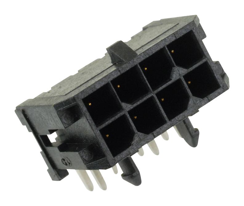 Molex 43045-0801 Wire-To-Board Connector 3 mm 8 Contacts Header Micro-Fit 3.0 43045 Series Through Hole 2 Rows