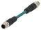 TE Connectivity TAD2473A201-002 Sensor Cable D-Code M12 Plug 4 Positions 1 m 3.3 ft