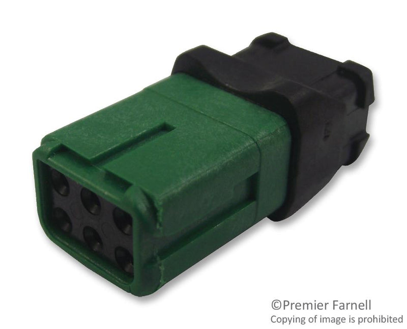 TE Connectivity D369-R66-NP1 Rectangular Connector 369 Series 6 Contacts Receptacle 2.54 mm Crimp 2 Row