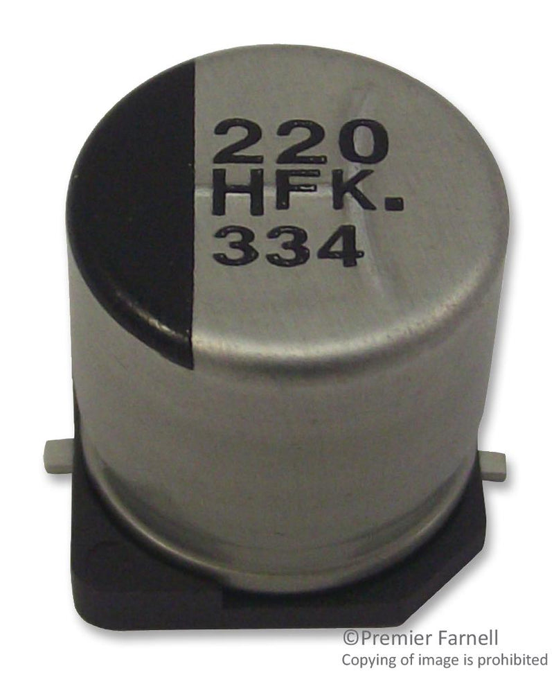 PANASONIC ELECTRONIC COMPONENTS EEEFK1K3R3R SMD Aluminium Electrolytic Capacitor, Radial Can - SMD, 3.3 &micro;F, 80 V, FK Series